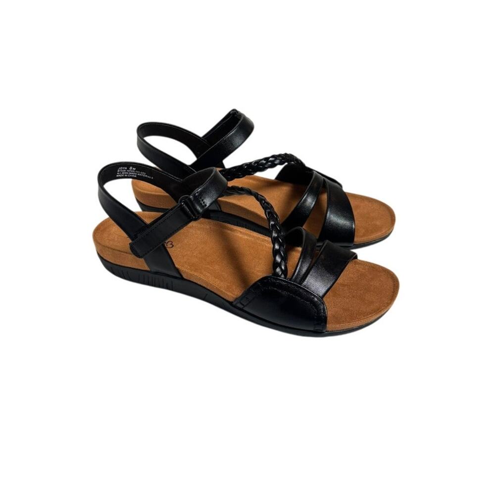 Baretraps Joya Women's Black Braided Wedge Sandals — Size 8 M
